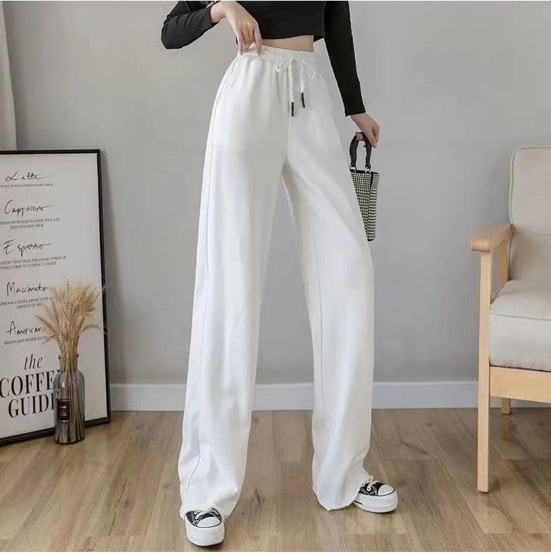 Wide-leg pants women's summer thin annual new high-waisted floor-mopping casual straight-leg pants