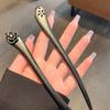 Vintage Black Camellia Wood Hair Sticks For Women Girl Fashion Classic Ethnic Flower Hair Clips Pins Hair Styling Accessories