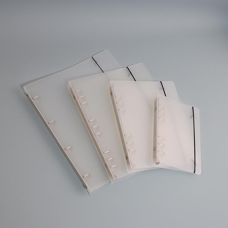 Kreativní matný A4 diář s volnými listy a poloprůhlednou PP kroužkovou vazbou