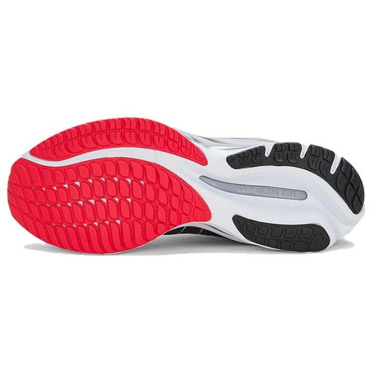 Mizuno Wave Rider 26 Lace-Up Non-Slip Wear-Resistant Low-Top Running Shoes Unisex Sneaker Black Red J1GC220352