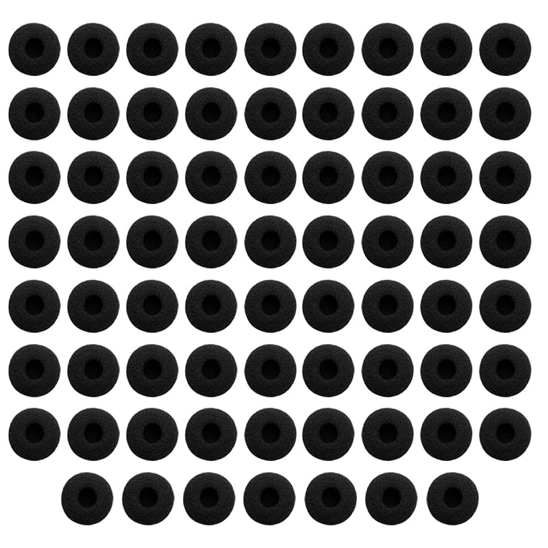 

earphone cover ear pads earphone pad headphone ear pads replacement ear pads Sponge for earphones 18.5mm High elasticity durability Black (set of 70)