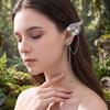Left Ear Right Ear Zinc Zinc Alloy Elf Ear Clip Crystal Long Tassel Earrings Wings Ear Cuff  Cosplay Jewelry