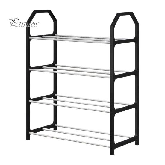 4-Tier Shoe Rack Versatile Storage Organizer Large Capacity Sturdy Construction Simple Installation Entryway Bedroom Shoe Shelf