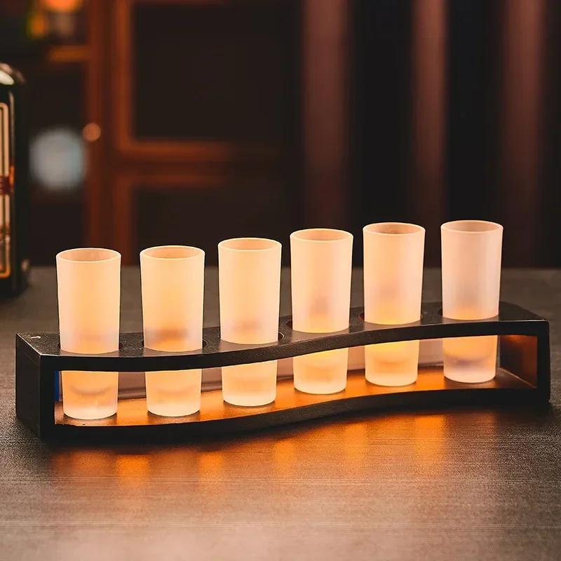 Vodka Glasses 2.4 Oz, Set of 6, Heavy Base Shot Glass Cups Small Drinking Glasses Tequila Shot Glasses for Vodka Whiskey