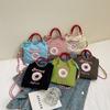 Embroidery Donut Nylon Bag Women's New Fashion Mini Commuter Bag Shoulder Messenger Bag
