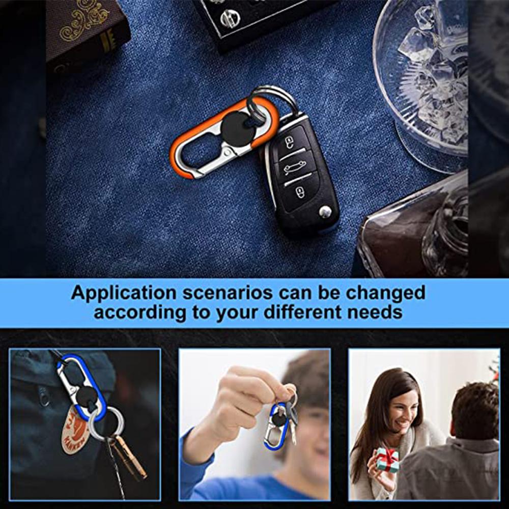 2 Pcs Men’S Car Keychains Double Ring Design, High-Elasticity Buckle