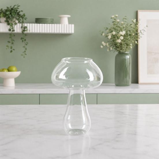 Mushroom Cocktail Glass Cup, Creative Clear Wine Glasses, Cute Coffee Cups, Novelty Drinkware Bar KTV Tool