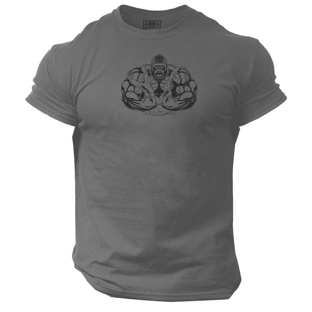 Gorilla Bodybuilding T Shirt Gym Clothing Training Workout Boxing Exercise Top