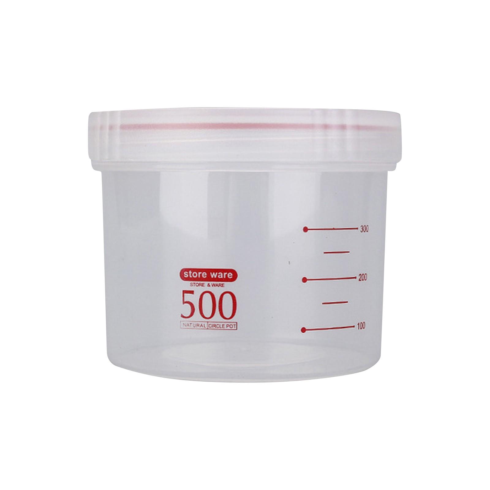 

Ящик для хранения продуктов круглый герметичный пластиковый резервуар для хранения сухого молока с масштабом