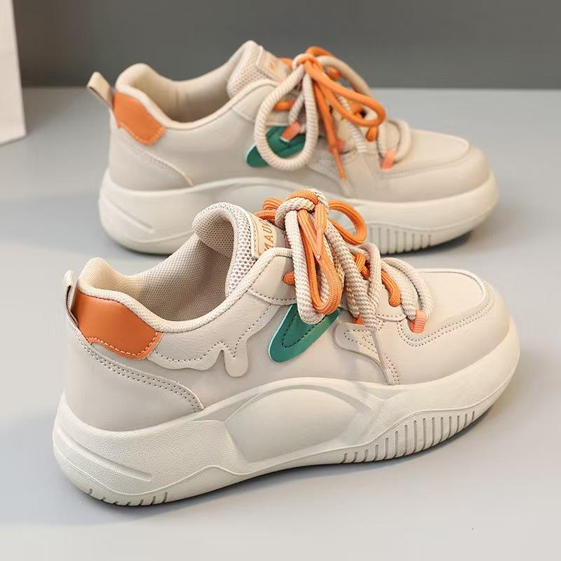 

Little white shoes women s 2025 autumn new ins trend Korean version of board shoes breathable and versatile thick-soled height-increasing casual sho 40 хаки