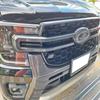For Ford Everest Ranger  2024 Carbonfiber Black Front Hood Mesh Grille Bonnet Lip Molding Cover Trim Exterior Accessories