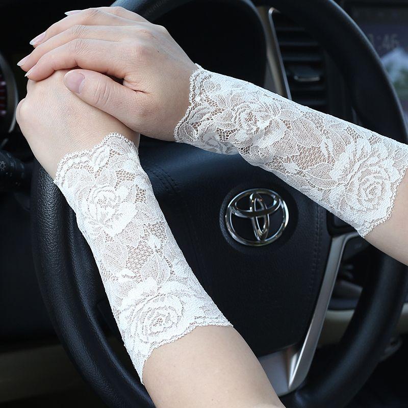 Scar Covering Tattoo Tattoo Sun Protection Female Lace Lace Wristband Decorative Cuff Thin Short Driving High Elastic Wristband