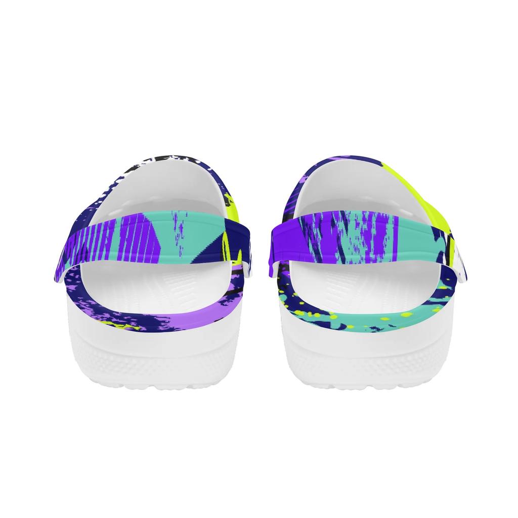 Women Men Printed EVA Clogs Lightweight Breathable Garden Shoes Slip On Beach Pool Bathroom Home Casual Sandals Indoor Wear