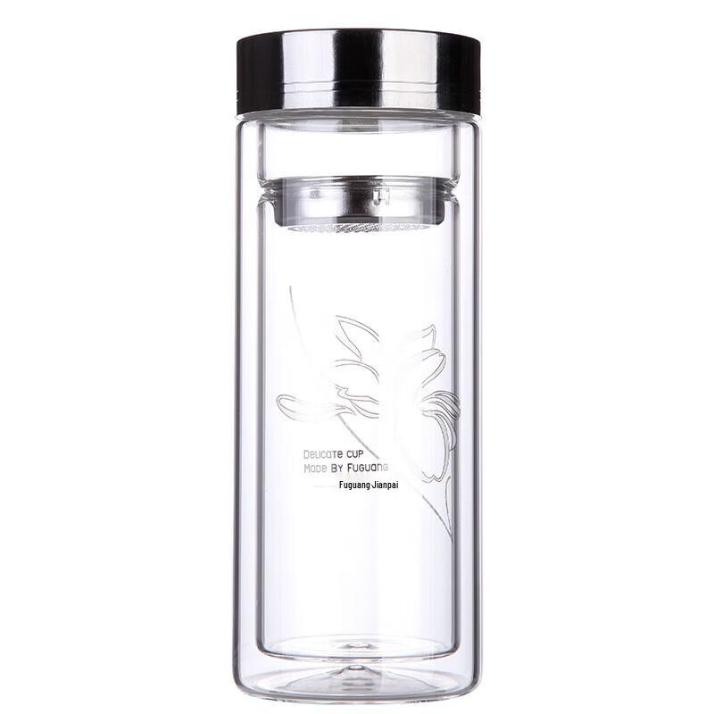Fuguang Double-Walled Glass Tea Infuser Cup