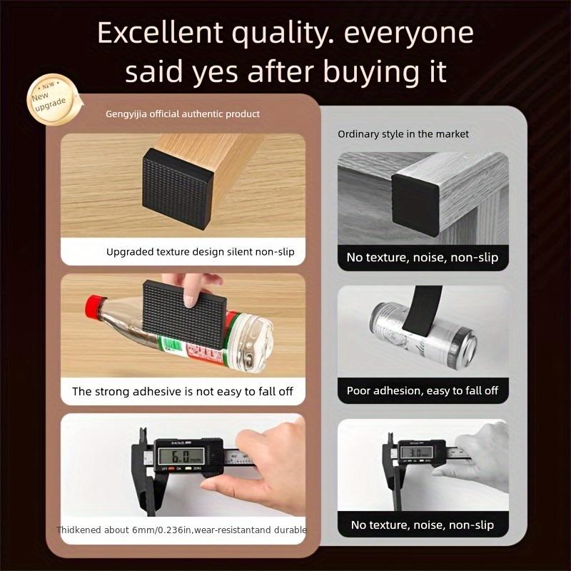 1roll Croppable Black Anti-Slip Mute Furniture Pads-Thickened Wear-Resistant for Dining Chairs Table Legs, Chair Leg Protectors