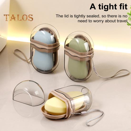 Cestovní pouzdro na mýdlo Průhledný design Kompaktní Přenosné Nepropustné Držák na mýdlo s víkem Miska na mýdlo s odtokovou vaničkou