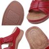 Beställ en storlek upp, sommar Kvinnor Premium Ortopediska Sandaler med öppen tå Kvinnliga Tofflor Spänne Rem Vintage Anti-halk Andas Tofflor Plus Size Sandaler