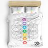 Chakra Color Geometry Yoga Duvet Cover Bed Bedding Set Double Home Textile Quilt Cover Pillowcases Bedroom Bedding Set No Sheet