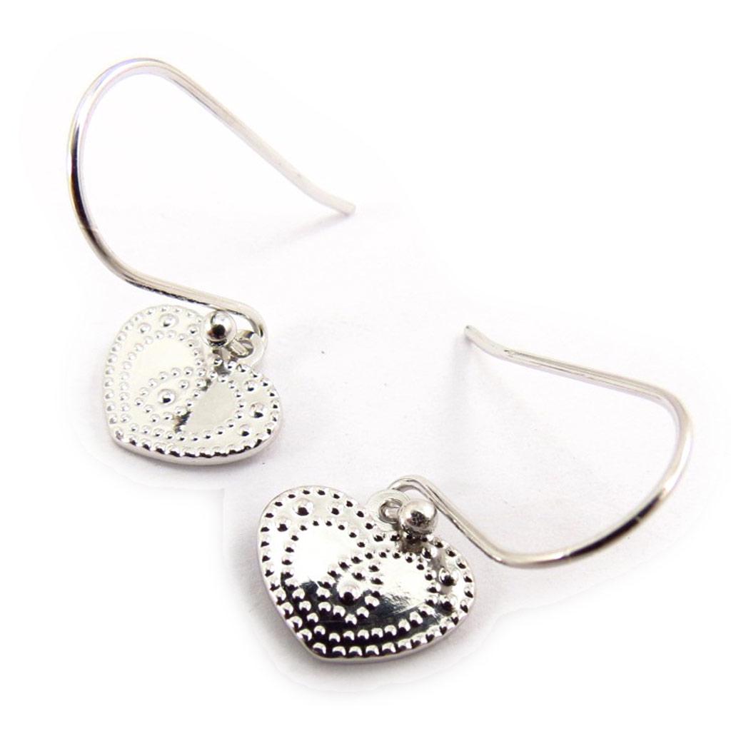 Les Trésors De Lily [K1426] - Silver 'Love' Silver Earrings