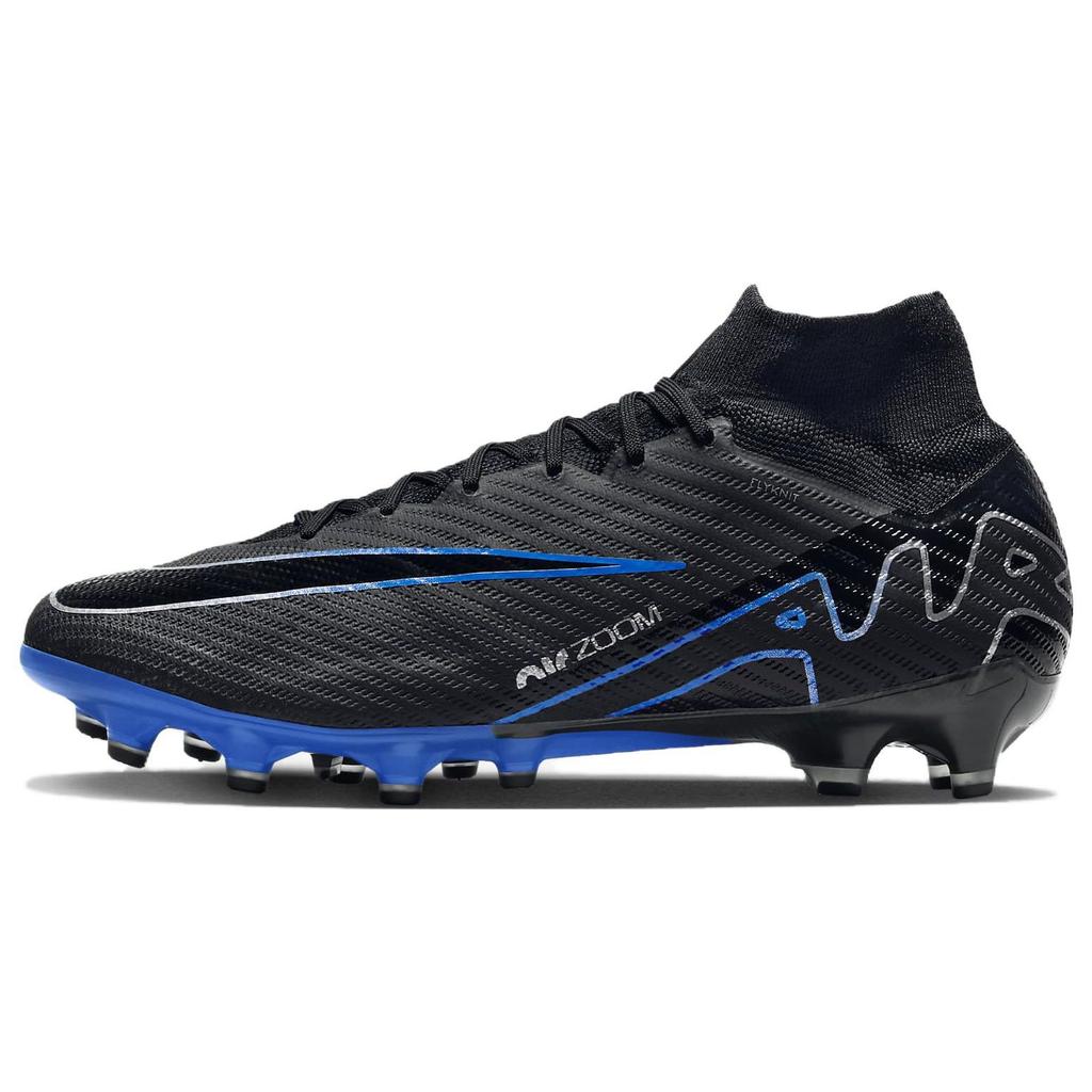 Nike Zoom Mercurial Superfly 9 Elite AG Pro Shadow Pack Unisex Sneakers Black Hyper-Royal Chrome DJ5165-040