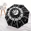 Zodiac Wheel Astrology Chart Horoscope DesignUmbrella, Portable 3-Fold Compact Umbrella for Men & Women Gift