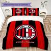 Pościel AC Milan Wzór Kołdra Poszewka na poduszkę Dekoracja domu Prezent urodzinowy (1 * poszwa na kołdrę + 2 * poszewki na poduszki bez rdzenia)05