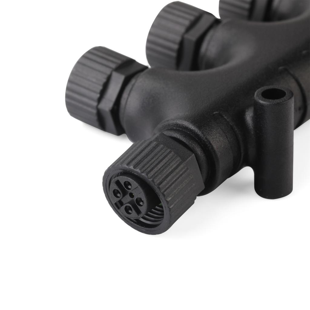For NMEA 2000 4 Port T Connector, For NMEA 2000 N2K 4 Ports Tee Connector M12 5 Pin IP67 Waterproof for Lowrance Networks