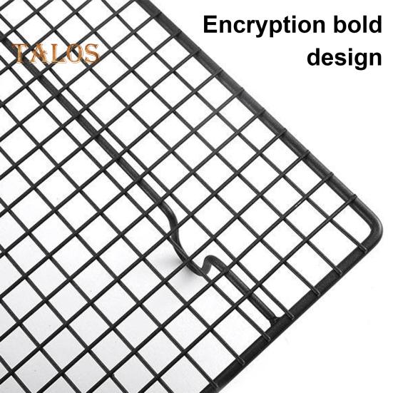 Baking Cooling Rack 18x10 Inches Carbon Steel Cooling Rack for Cakes Cookies BBQ Heat-Resistant & Space-Saving Non-Slip Grid Kitchen Shelf