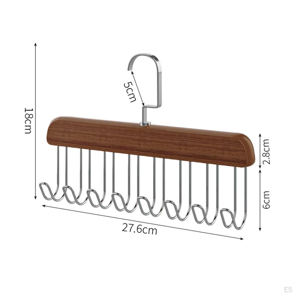 Linne Klädhängare Bälte Underkläder 8 Krokar BH-organisatör Sjal för Bad