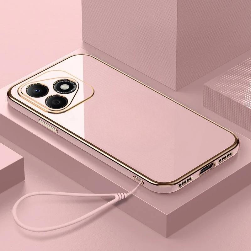 

Чехлы-протекторы для камеры с гальваническим покрытием для Honor 400 Pro для Honor 400 Lite 200 Smart 90 Мягкий силиконовый противоударный чехол с ремешком Honor 400 Lite розовый