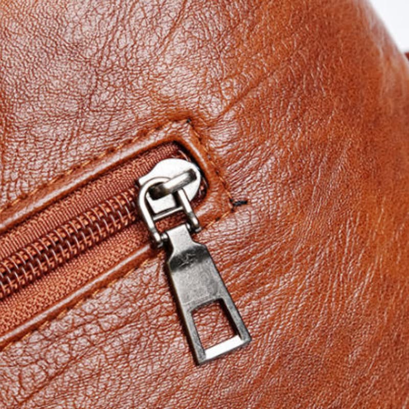 Urban simple soft leather portable shoulder