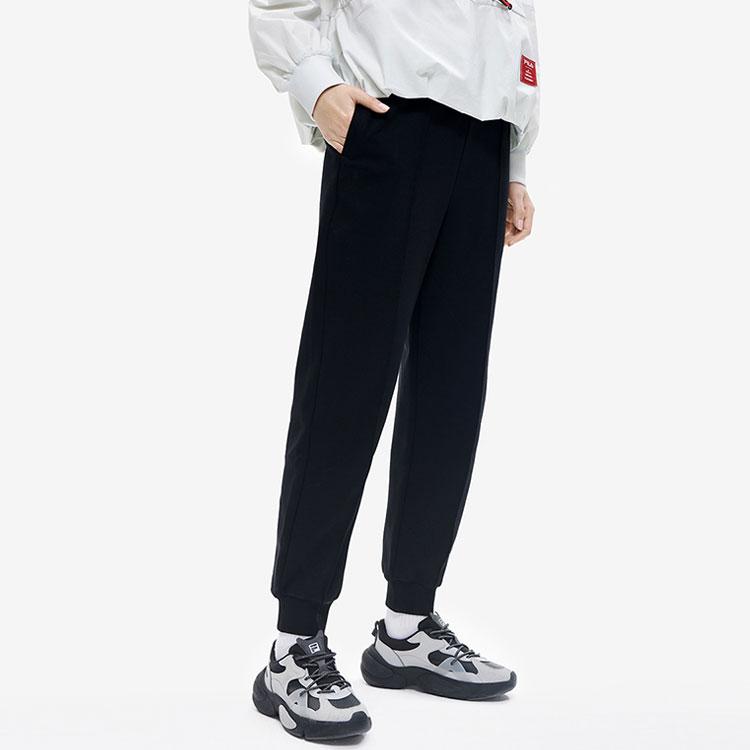 New FILA MIHARA YASUHIRO Collaboration Collection Knitted Sweatpants Women's Jet Black F11W213603F-BK