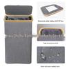 Foldable Bamboo Laundry Hamper with Lid and Inner Bag for Bedroom and Bathroom