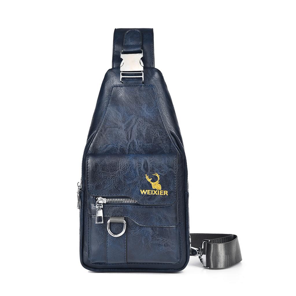 Hot Men's Bag Fashion Messenger Bags Large Capacity Luxury Designer Chest Bags Retro Single Shoulder Crossbody Backpacks