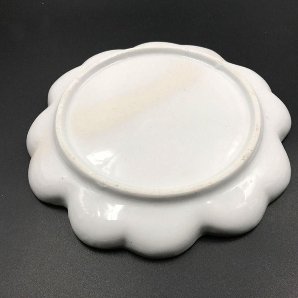 Ceramic Porcelain Palette White Mixing Colour Tray Plum Blossom Paint Plate  Art Supplies