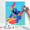 Disney Stitch surfing oil painting art painting kit, handmade diy art painting home wall decoration, creative canvas wall art set