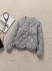 2024 Women's Fashion Loose-Fit Diamond Quilted Down Jacket - Lightweight, Warm, Round Neck, Short Coat
