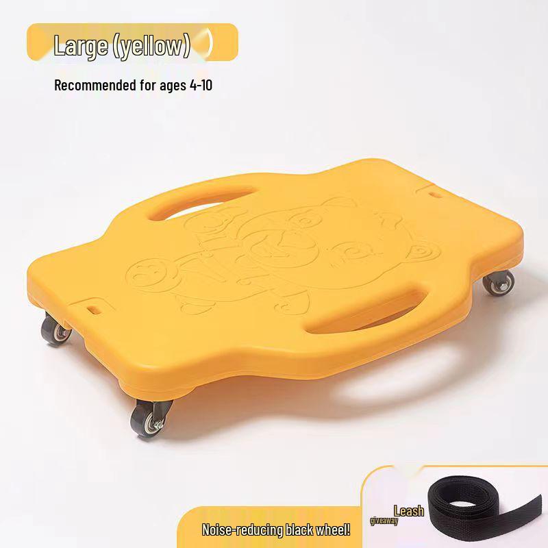 Children's Sensory Integration Scooter: Four-Wheeled Vestibular Balance Board for Crawling and Fitness.