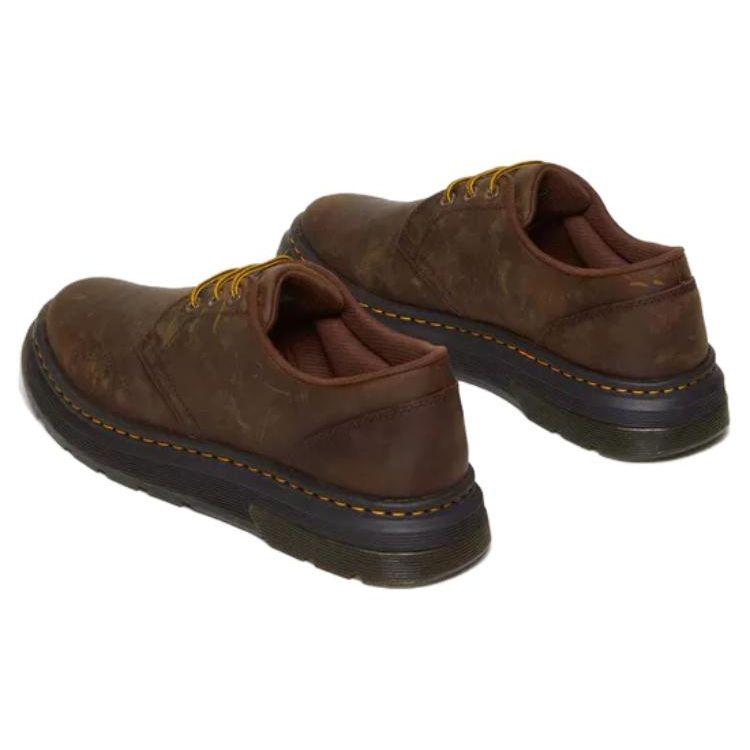 Dr. Martens נעליים קז'ואל נמוכות מעור, שרוכים, עגולות, נוחות, אופנתיות, רב-תכליתיות, יוניסקס, חום 31670201
