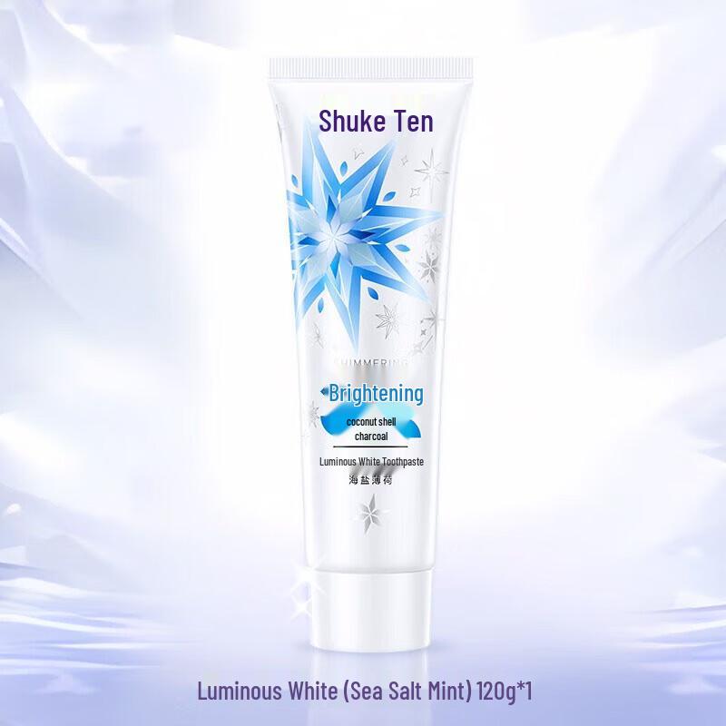 Saky Luminous Whitening Zubní pasta s kokosovým uhlím, Mořská sůl Máta - 3 kusy