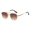 New square metal fashion sunglasses, European and American retro pilot double beam simple and versatile sunglasses