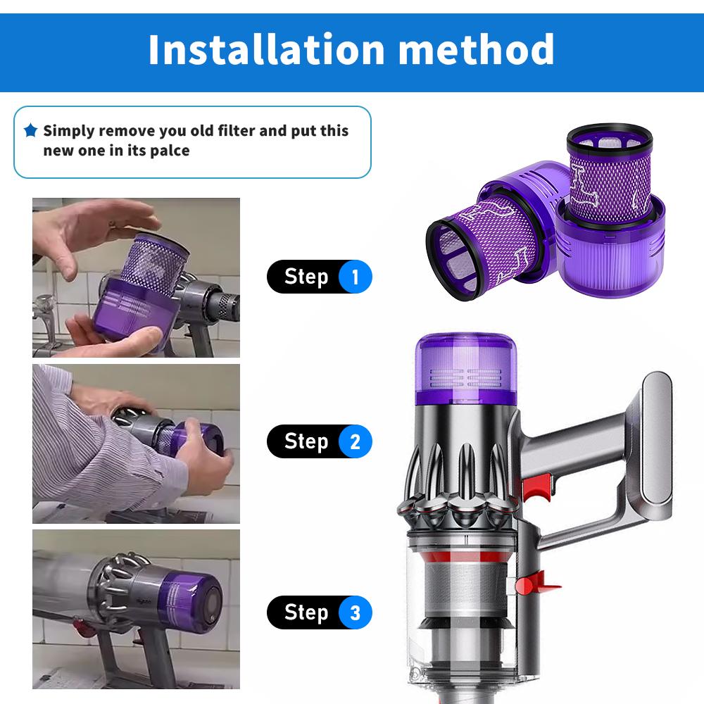 HEPA Filter Washable Replacement for Dyson V10 V10 Slim V11 V12 V15 Vacuum Cleaner Filter For Household Cleaning Accessories