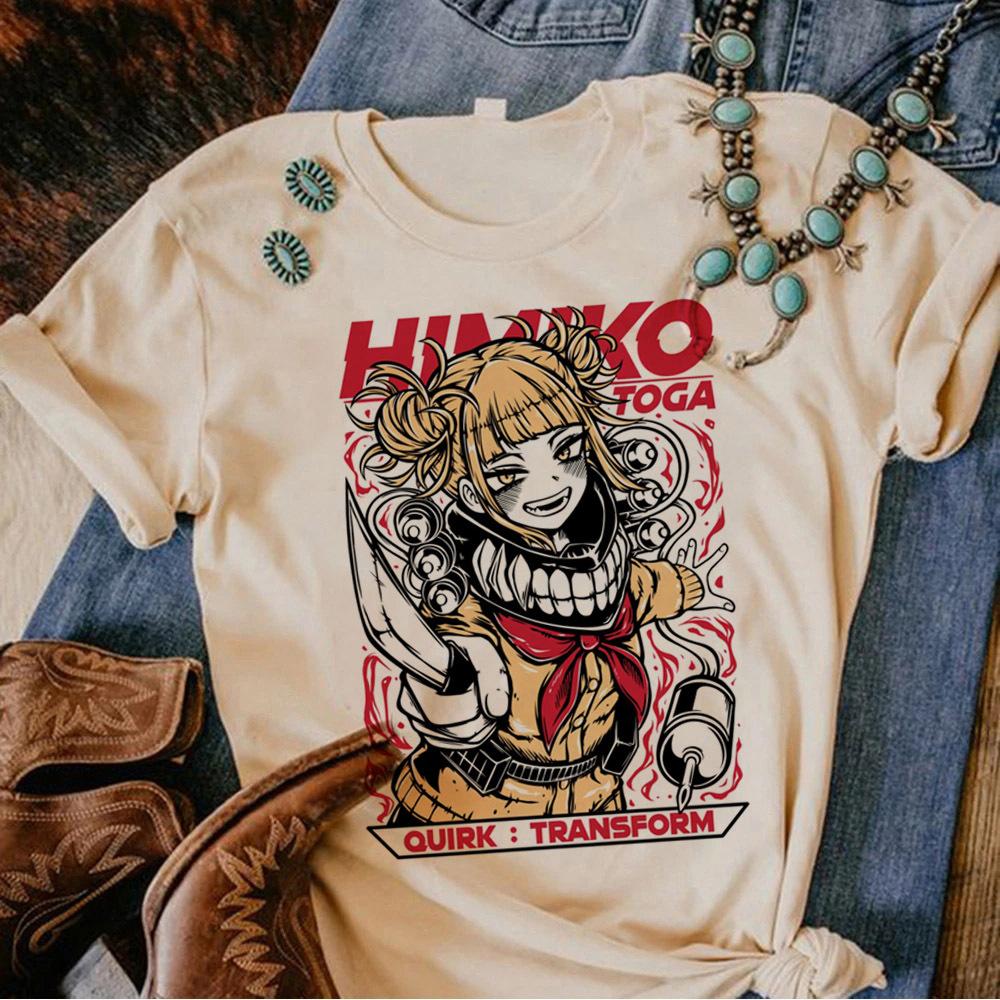 My Hero Academia Top Tees Women Punk Korean Clothes 2000s Pastel Graphic Y2k Tshirt 80s Punk Retro Streetwear Grunge Comfortable