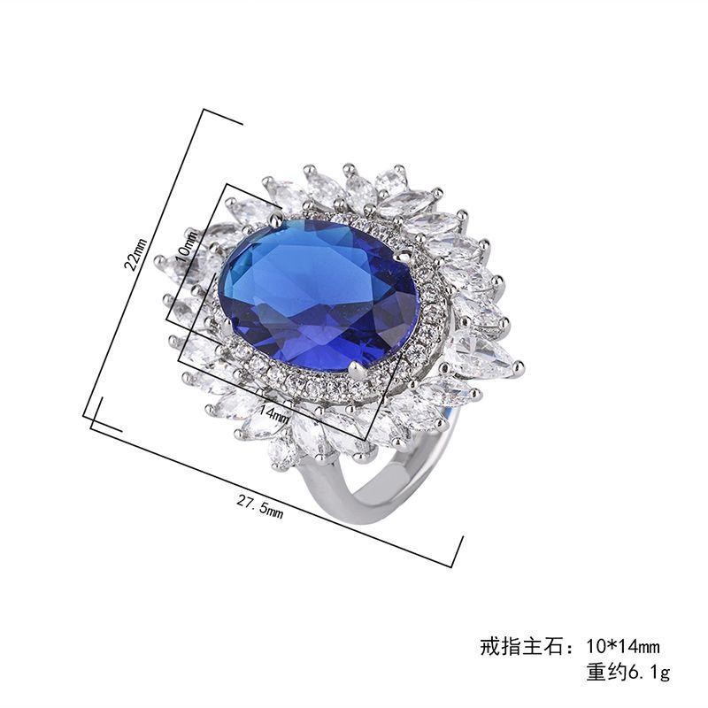 Kolor biżuterii Skarb Retro Symulacja Kolor Skarb Pierścionek Kształt Denara Regulowany Pierścionek na Usta Kamień Główny 10 * 14