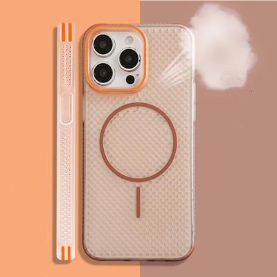 Cooling Heat Dissipation Magnetic Phone Case For iPhone 16 15 14 Plus 13 12 Pro Max Case Breathable Hard Back Cover For Magsafe