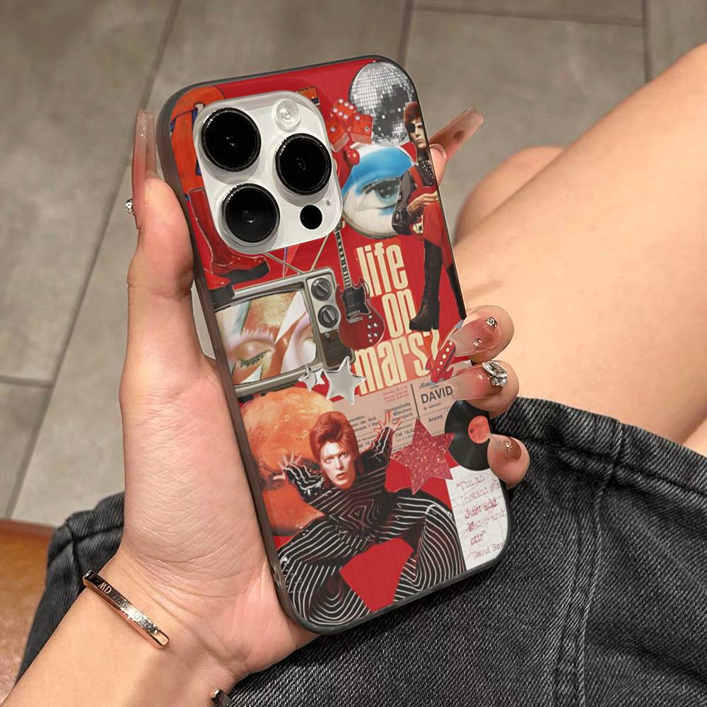 

Classic D-DavidS Singer B-BowieS Phone Case For IPhone 17 16 15 14 13 12 11 Pro Max Plus Corrugated Bumper Back Cover Shell iPhone 17
