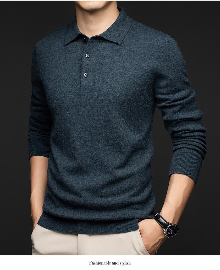 Men's Premium Cashmere Half-Zip Sweater - Winter Thickened Pullover