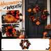 Halloween Wreath with -Color Pumpkin and for Fall Seasonal Home Decor