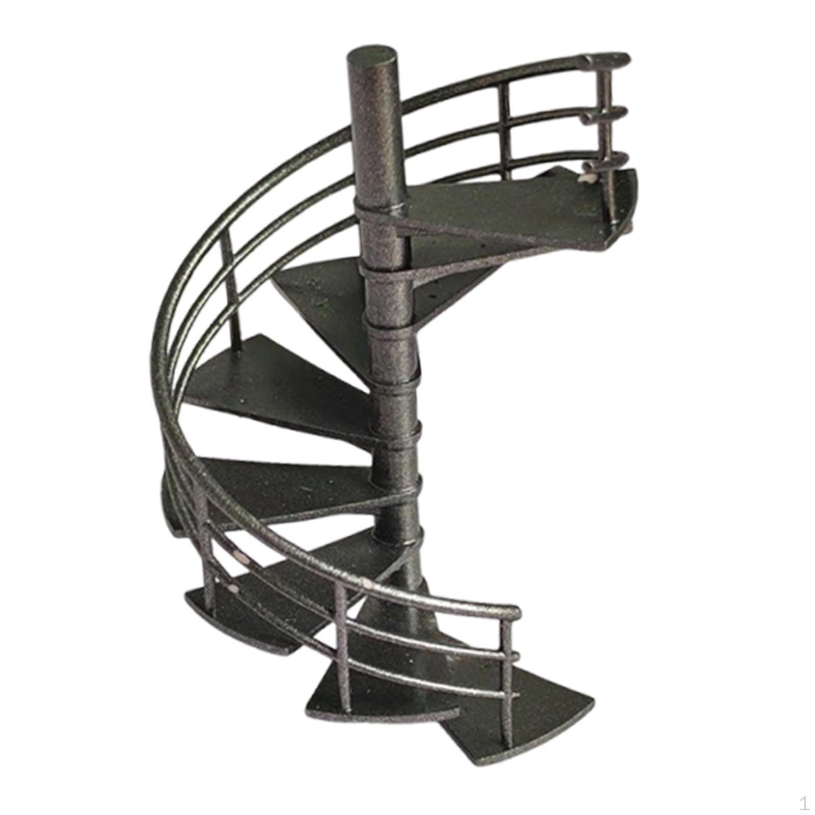

1/64 Staircase Model,Miniature Stairs Decorations Furnishings Ornament Attic Ladder Display Stand