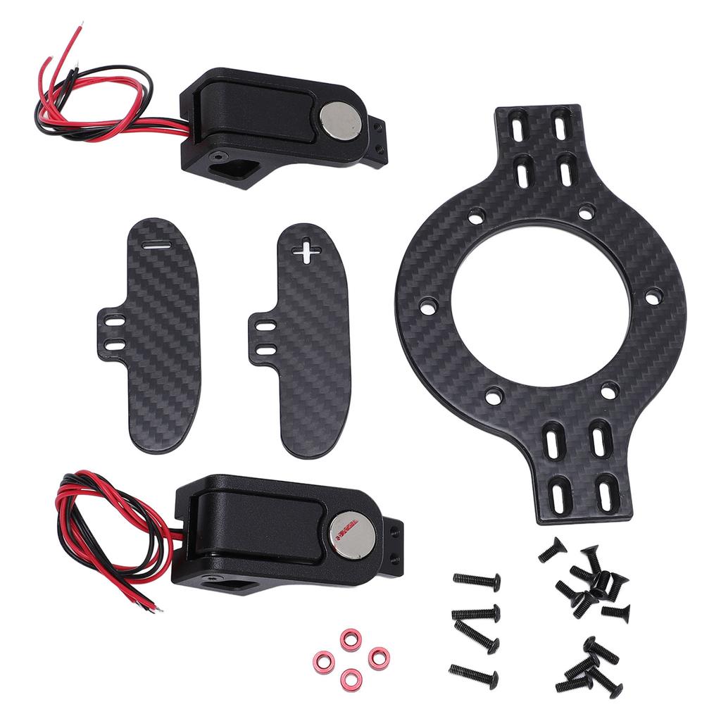 Carbon Fiber Aluminum Alloy Shift Paddles RC Game Simulation Steering Wheel Magnetic Paddles with 70mm Mount for 923